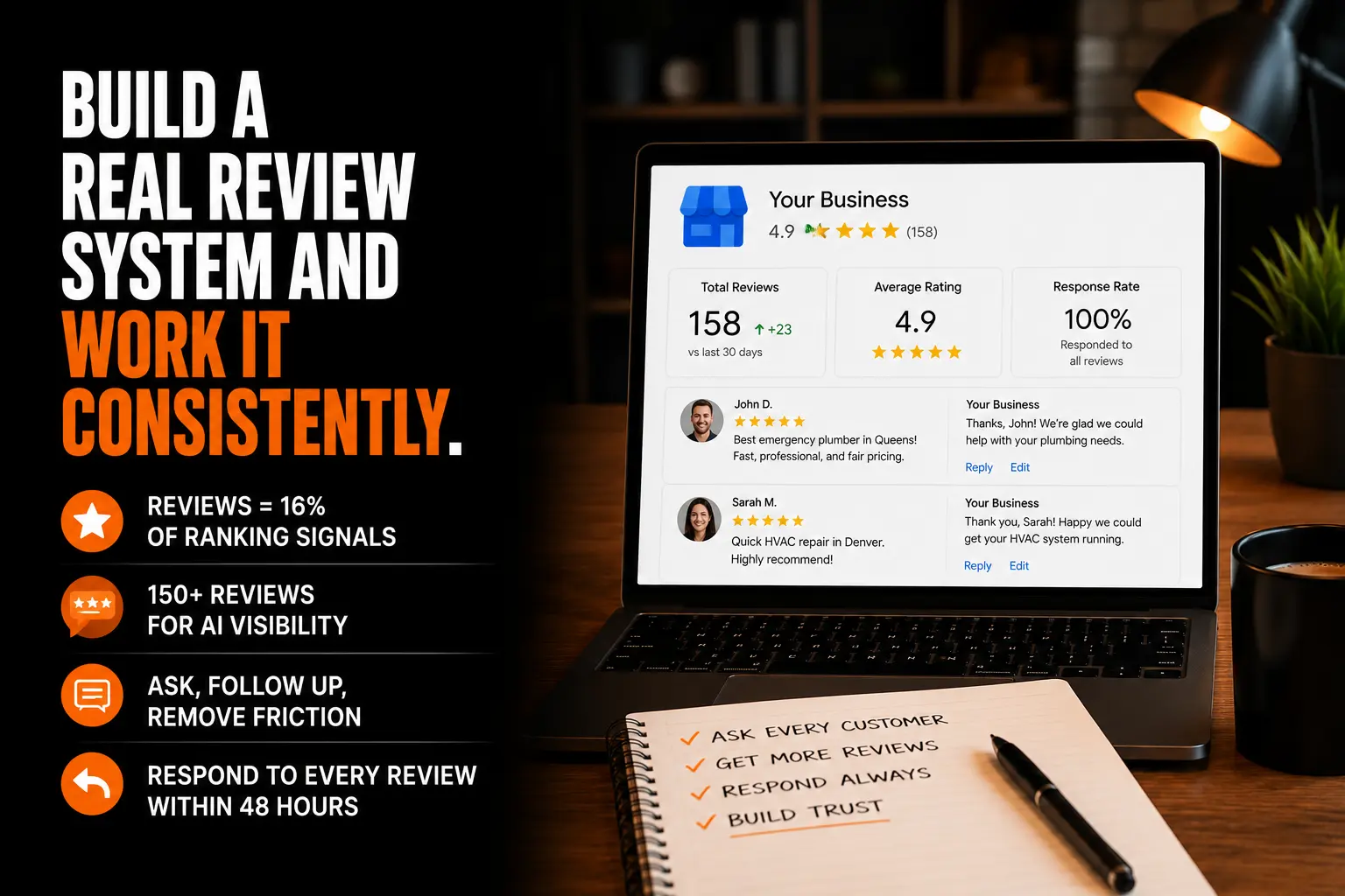 Build a real review system and work it consistently