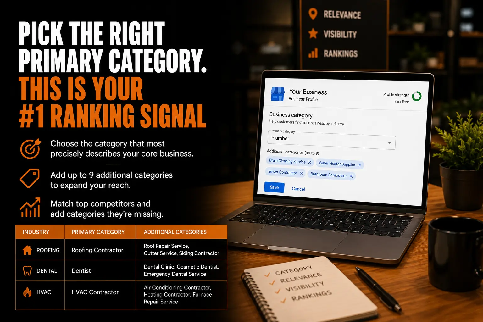 Pick the right primary category for your Google Business Profile